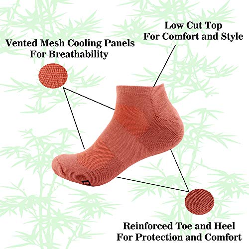 Image of Women's Rayon from Bamboo Fiber Ultra Breathable Superior Wicking Athletic Ankle Sports Socks