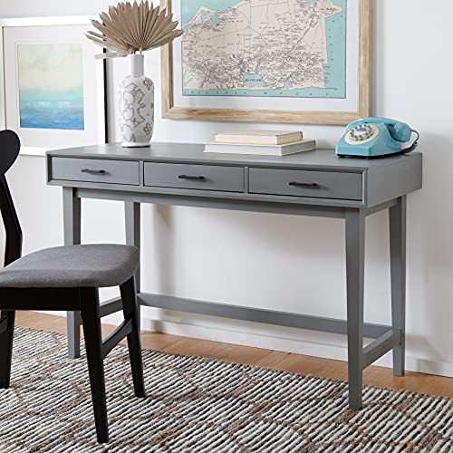 SAFAVIEH Home Collection DSK5709B - Mesa de ordenador con 3 cajones, color marrón Cover