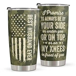 Macorner Valentines Day Gifts for Him – Stainless Steel Tumbler 20oz – Funny Birthday Gift for Husband from Wife…