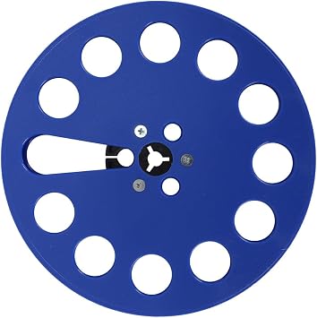 1/4 7 Inch Empty Takeup Reel, 12 Holes Plastic Empty Tape Reel Recording Take Up for To Tape Player, Opening Machine Part Blue