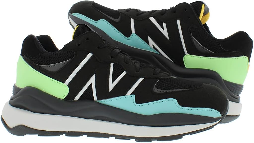New Balance 5740 GS Girls Shoes Size 5.5, Color: Black/Vibrant Spring Glow - Image 4