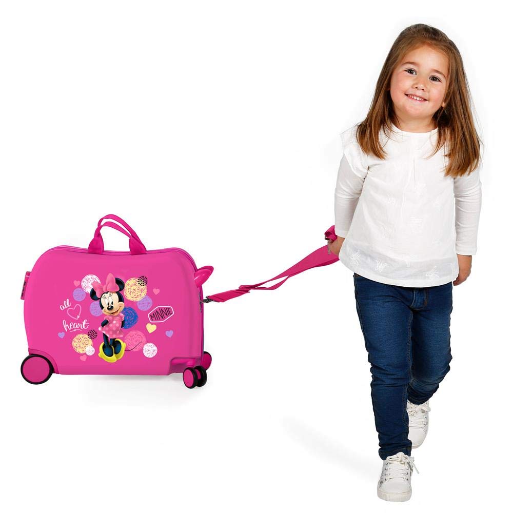 Disney Love Minnie Maleta Infantil Rosa 50x38x20 cms Rígida ABS Cierre combinación 34L 2,3Kgs 4 Ruedas Equipaje de Mano