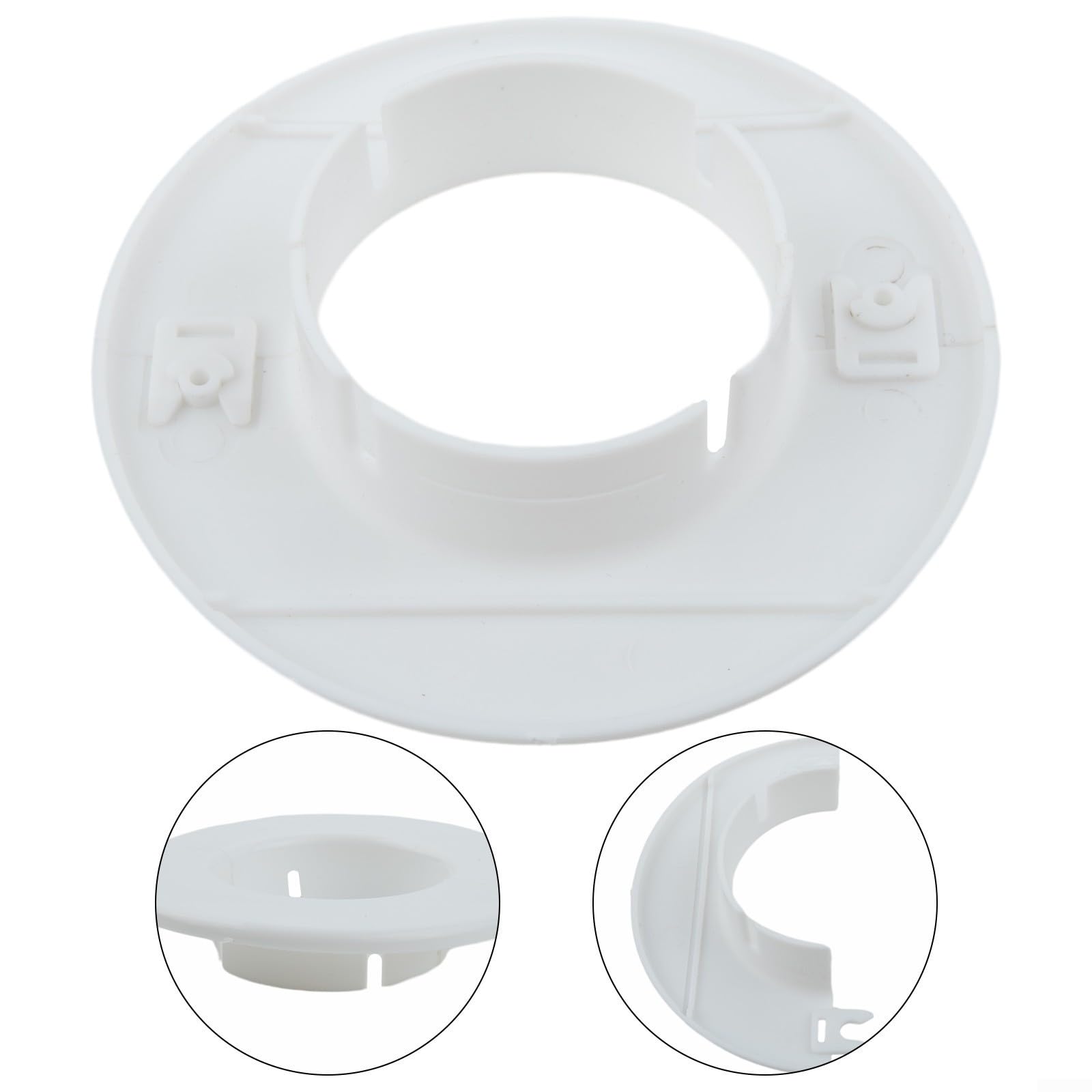 Kabeleinführungsabdeckung, Wandlochkanalabdeckung, PP-Material, Rohrabdeckung, dekorativer Abdeckring für Klimaanlage, Wasserrohr, 40–80 mm, Weiß (60 mm)