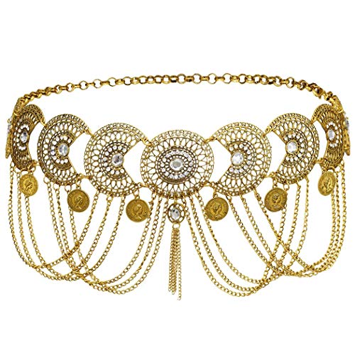 NSLS Rhinestone Belt Waist Chain Belly Body Chain Dance Indian Beach Gypsy Jewelry