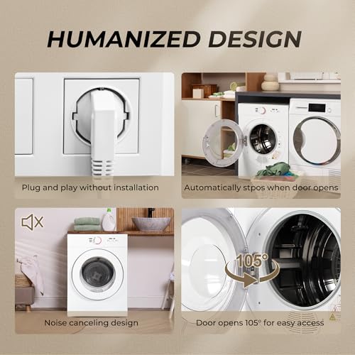 Image of Euhomy 1.8 Cu.Ft Portable Clothes Dryer 1020W Compact Laundry Drying