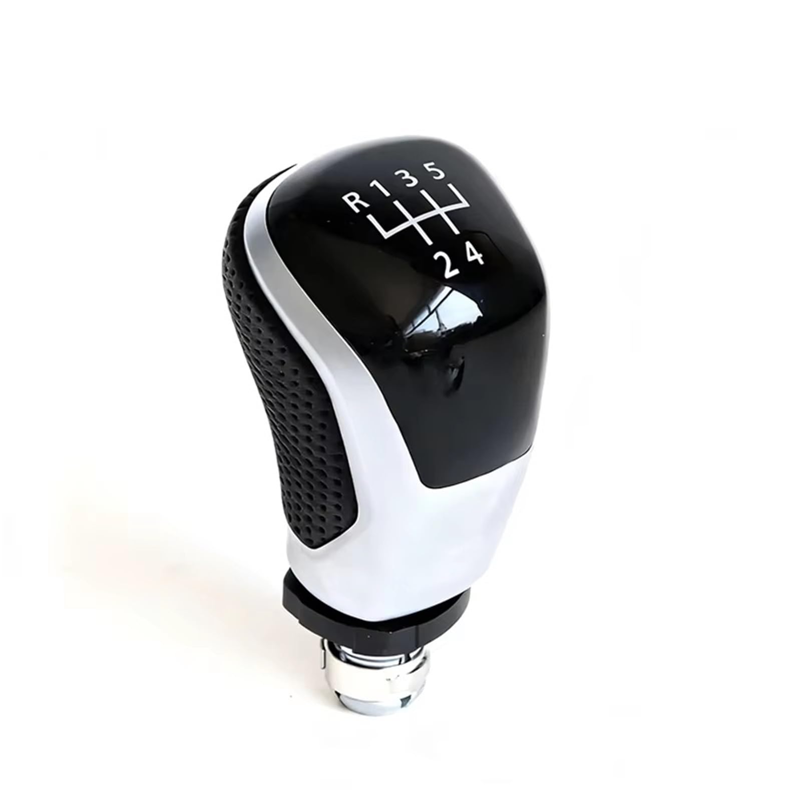 Cpddngzmkk Silver 5 Speed B Gear Shift Knob Lever 12Mm 5 6 Speed Car Shift Gear Knob Lever For A4 B6 B7 B8 A6 A3 Polo Bora 6J Seat Leon Mk1