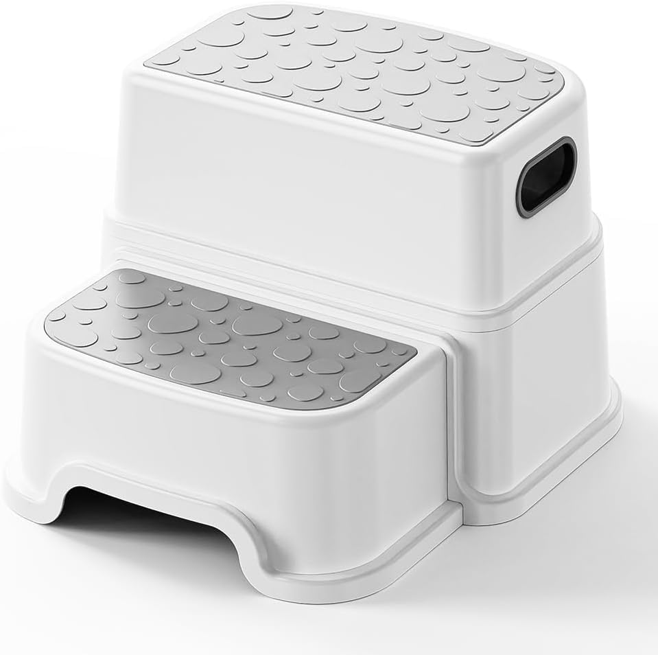 2-Step Stool for Kids, Toddler & Child - Anti-Slip, Double Step Stairs, Bathroom Training, Small-image-10
