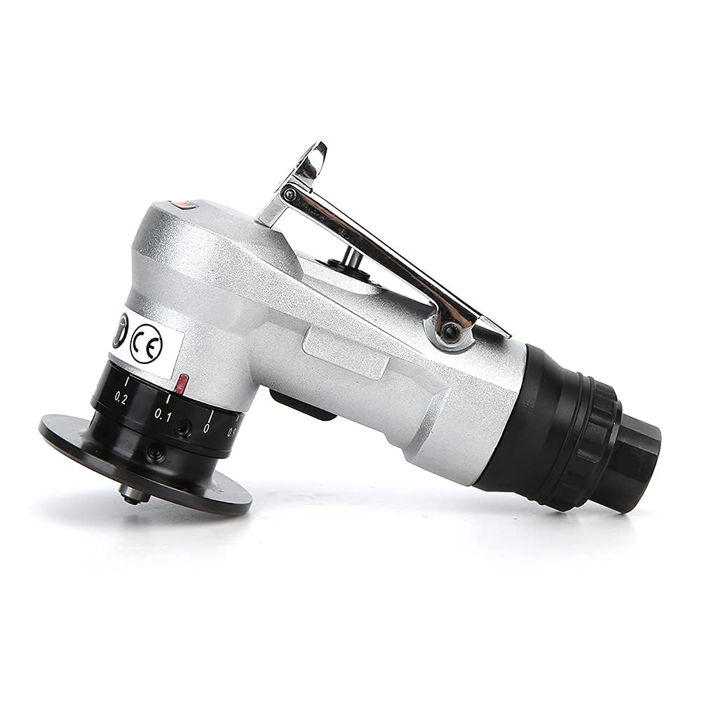 Mini Pneumatic Chamfering Machine, Angle Grinder Tool, Portable Handheld 30000RPM 45 Degree Arc Air Beveling Machine with 1/4 Inch Intake Connection Silver