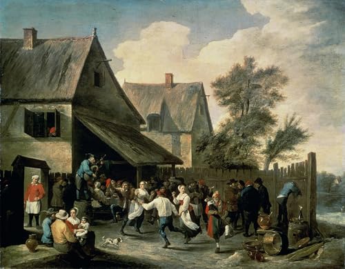 Tableau danse country de David Teniers le Jeune poster d'art mural vintage pour salon et chambre