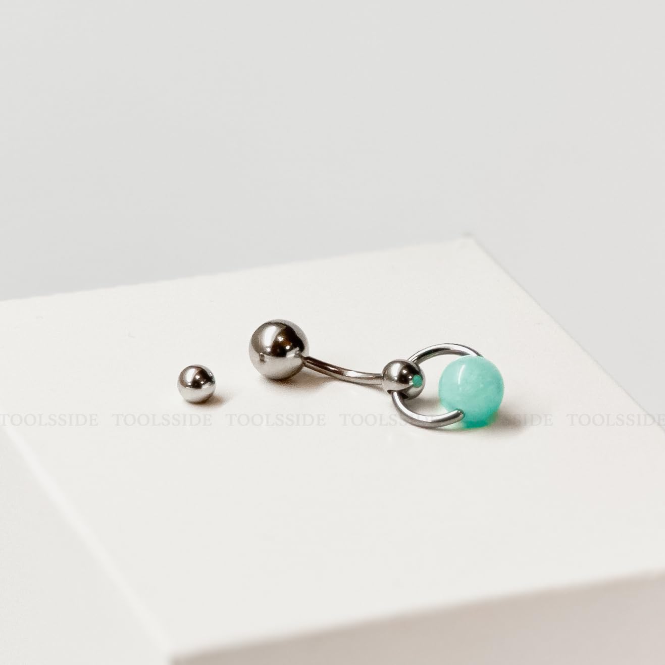 TOOLSSIDE VCH Piercing Jewelry with Amazonite Stone Stainless Steel Belly Button Ring Navel Piercing Jewelry Belly Rings for Women 14G Belly Button Piercing - Image 4