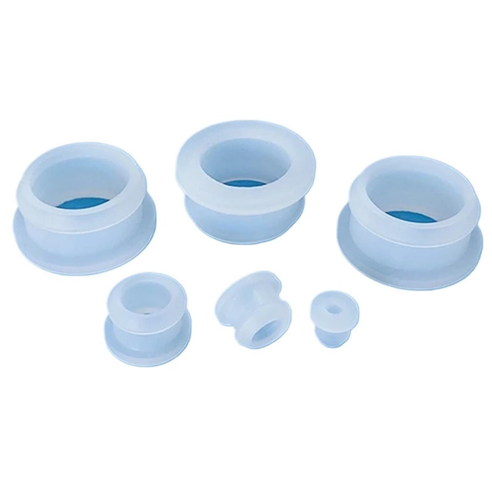 Tapones de orificio a presión de silicona transparente, tapas extremo y juntas tóricas huecas para sellado(30pcs,A 25mm (E 20mm))