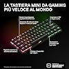 SteelSeries Apex Pro Mini Wireless HyperMagnetic Tastiera da gaming - La più veloce al mondo - Fattore di forma 60% - RGB - Copritasti in PBT - BT - 2.4GHz - USB-C - Layout QWERTY Inglese