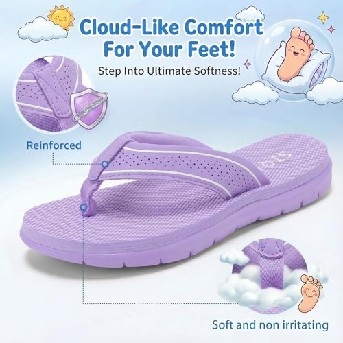 Image of STQ KIDS Flip Flops Girls Boys Unisex Summer Beach Sandals Non Slip Outdoor & Intdoor Little /Big Kid