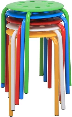 Yaheetech 17,3" 5PCS sillas apilables industriales al aire libre interiores sillas de bar sillas coloridas