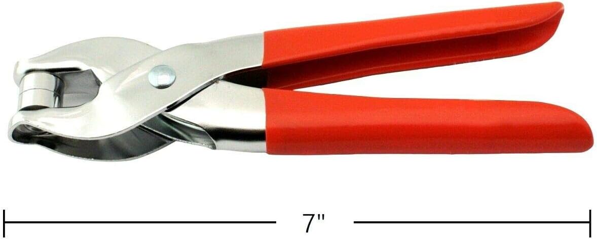 Eyelet Plier Kit with 100 Pcs 7mm Steel Eyelets