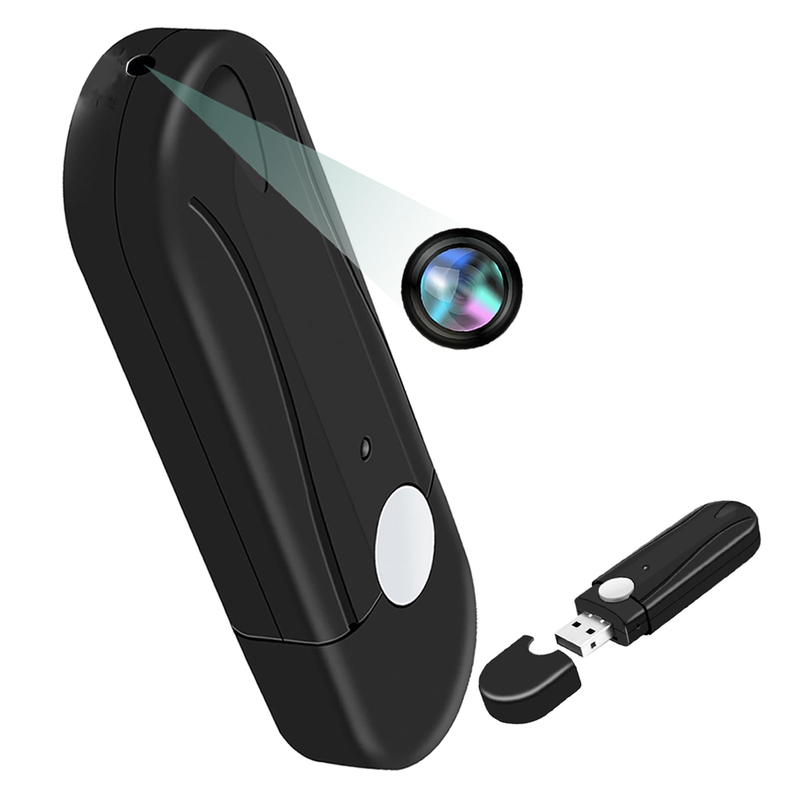 Telecamera Spia HD1080P, Microtelecamera Nascosta Spia Esterno/Interno, Flash Disk USB Portatile con Fotocamera 32GB, Bodycam Registrazione in Loop adatto per l'ufficio, lo studio, la casa, ecc.