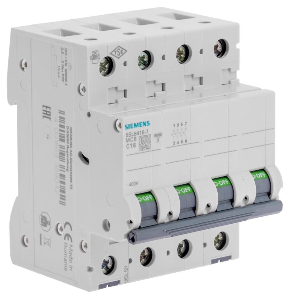 SIEMENS - Disjoncteur Tetrapolaire 16A Courbe C