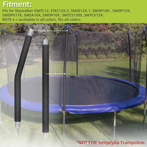 Image of Trampoline Poles Replacement for Skywalker Or Jumpzylla,Galvanized Trampoline Enclosure Pole for Skywalker or Jumpzylla,Replace Parts#4201 4202 4135 OR for Jumpzylla 8ft 10ft&12ft 14ft