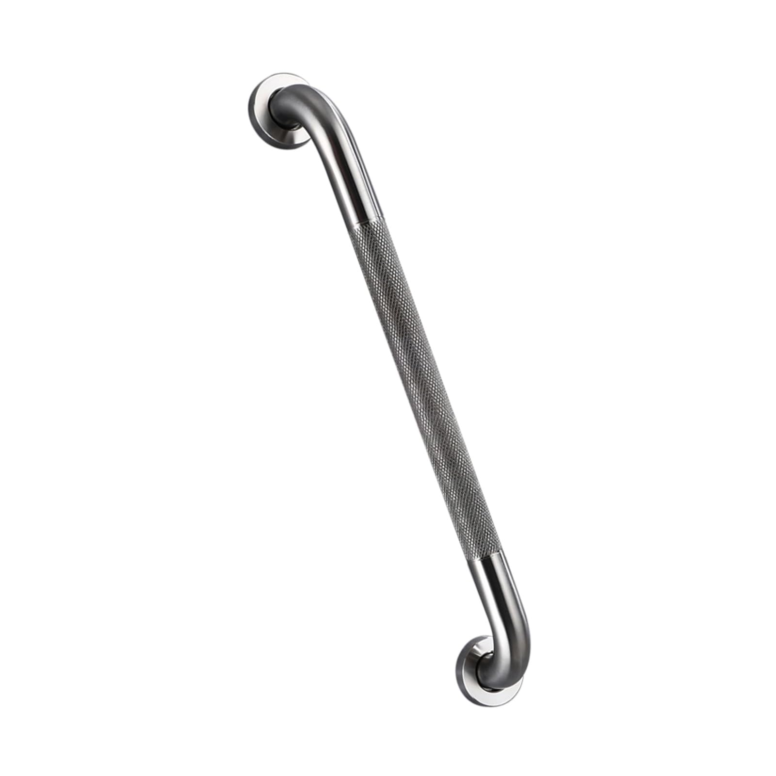 Barra di sostegno antiscivolo a forma di U, in acciaio inox 304, per interni ed esterni, diametro 3,2 cm, capacità di carico 180 kg, lunghezza 50 cm, ideale per bagno e WC (argento)