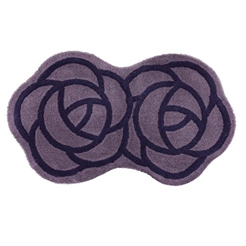 センコー S.D.S ローズ 薔薇をかたどった インテリアマット バイオレット 約55×85cm 18753