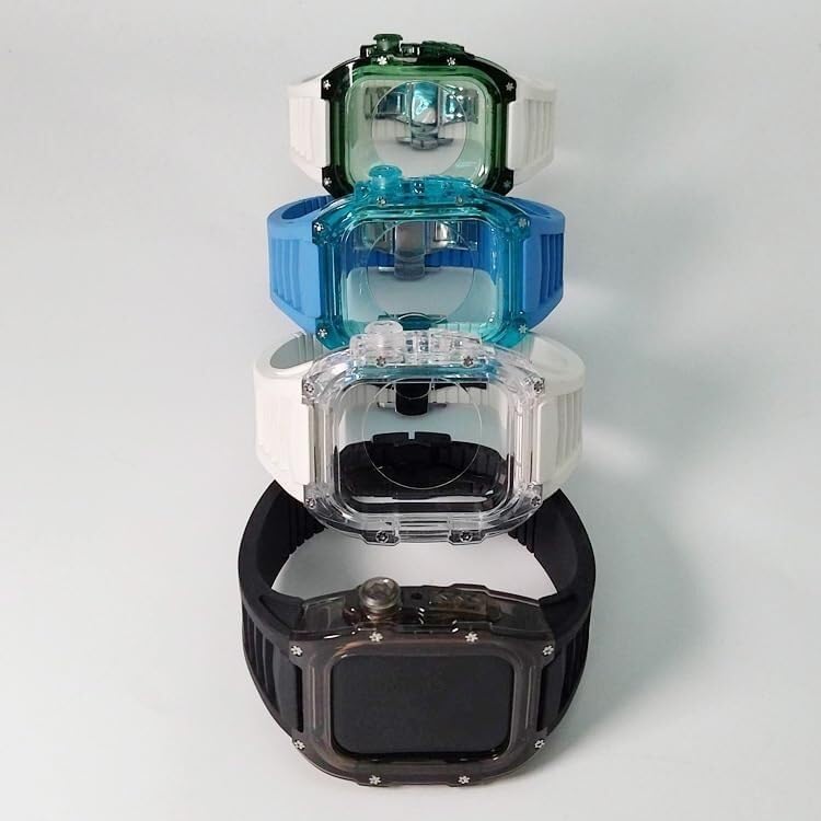 Bracelet en caoutchouc transparent EZZON au design épuré pour iWatch