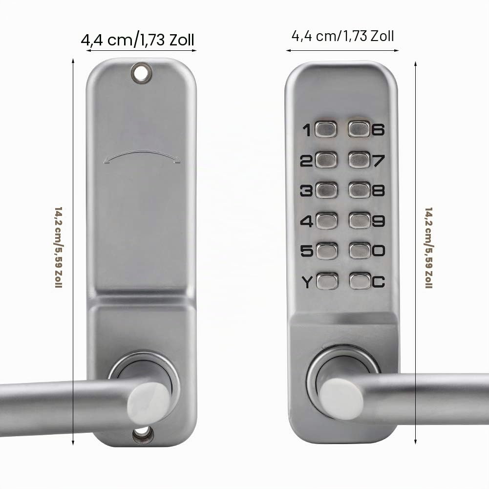 Wasserdichtes mechanisches Code-Schloss, 1-11-stelliger Code-Kombinationskamera Passwort Sicherheit Codiertes Schloss Schlüsselloses mechanisches Kombinations-Türschloss für Büro-Holztür
