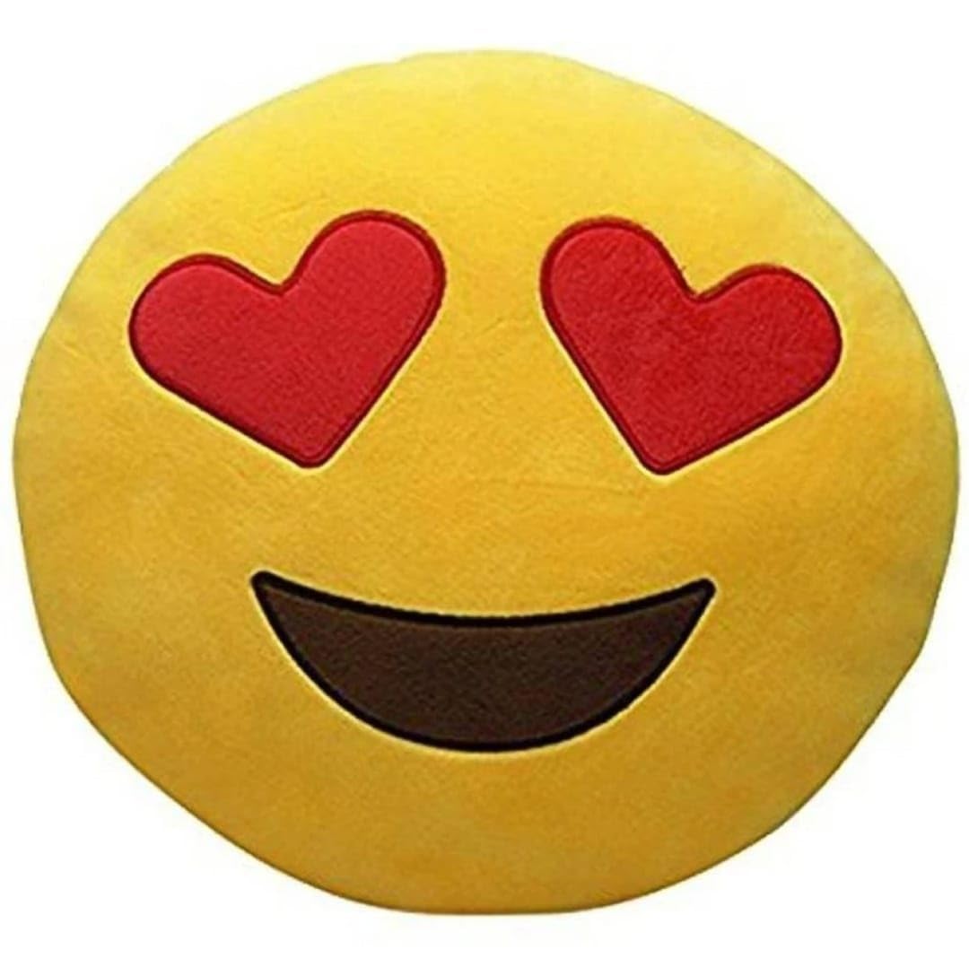 Kids Pillow Stuffed Toy Cushion, Smiley Design, Soft and Cuddly (Y1)