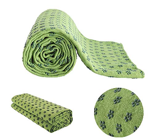 MaxYoga Handdoek voor Yoga - Yoga Handdoek - Antislip met punten van rubber grip. 61 x 183 cm.