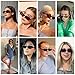 DANAMY Sunglasses Womens Retro Oval Sunglasses for Women Men Fashion Small Oval Sun Glasses 90s Vintage Driving Shades