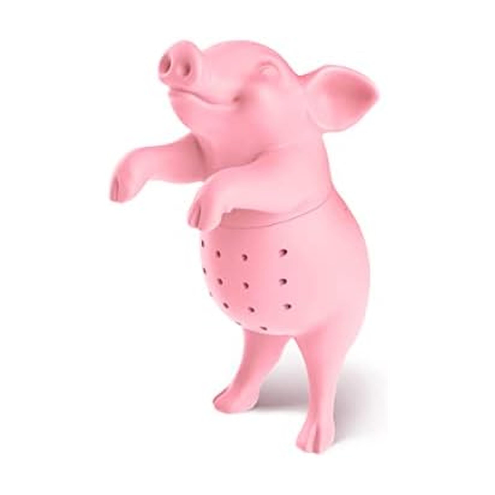Genuine Fred, HOT BELLY, Pig Reusable Silicone Tea Infuser, Pink, Fun Gift for Tea Lovers, Clever Kitchen Gadget