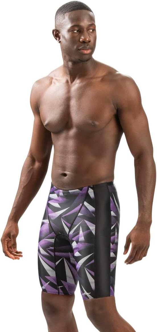 Dolfin Men's XtraSleek Eco Tectonic Spliced Jammer Swimsuit Tectonic Green