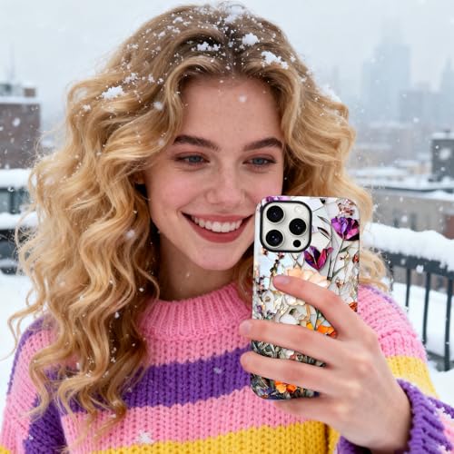 Jolie coque iPhone 14 Plus en marbre pressé peinture sur verre chic - 7