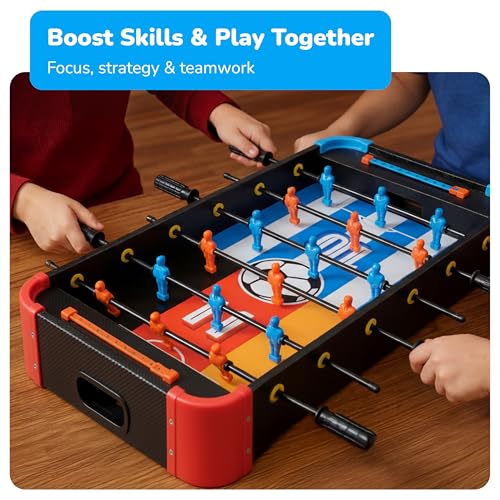Image of Lifelong Foosball Table with Chess & Ludo | 3-in-1 Big Size Indoor Outdoor Game for Kids | 6 Handles with Team Players | Portable & Durable | Fun Games for Boys & Girls 7-14 Years(70x10x32 cm)LLCFBT02