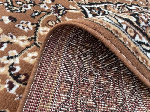Image of TTC THREAD & TEXTURE CARPET Traditional Comfort: Power-Loomed Carpets for Living Room- Every Space Area Rug Color Gold Size 3x5 Feet (90x150cm)