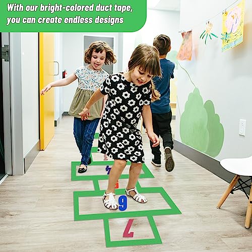 Image of Rainbow Colored Duct Tape Bulk 2 Inch x 360 Yards,12 Bright Duct Tape Assorted Colors Rolls, Waterproof Heavy Duty Duct Tape, Colored Duct Tape Multipack for Arts Home Office School DIY Craft