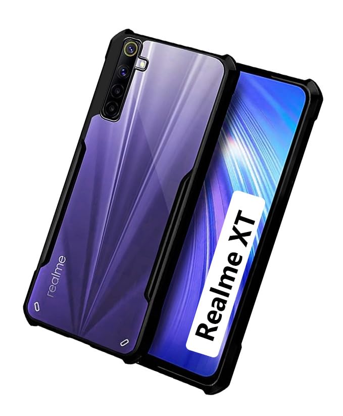 COBERTA Polycarbonate Back Cover For Realme Xt Back Cover Case-Black Transparent (B0CGF37K2S) Amazon Price History, Amazon Price Tracker