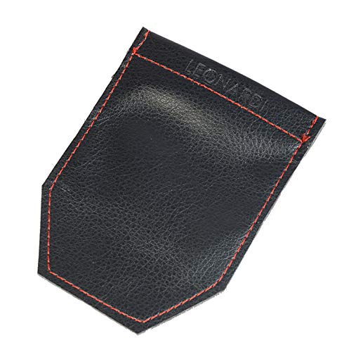 Image of LEONARDI Men's Solid Pocket Square & Pocket Square Holder For Men's Combo | Microfiber | 30cm x 30cm | Pack of 2