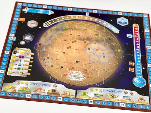 Image of Stronghold Games Terraforming Mars: Hellas & Elysium Expansion | Two New Map Boards: Hellas and Elysium, New Milestones and Awards, Requires Terraforming Mars Base Game, Ages 12+