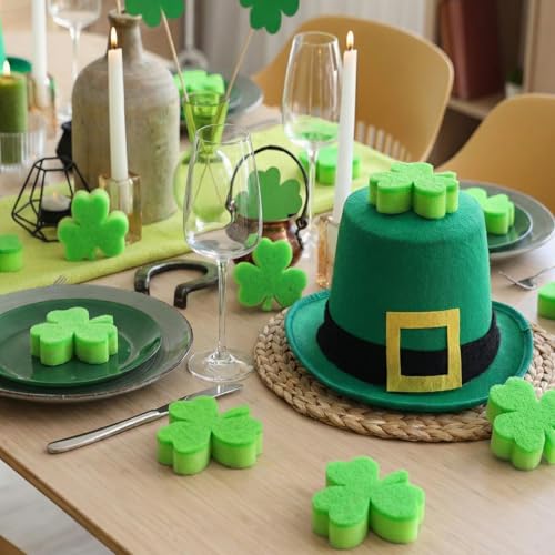 Image of Tioncy 12 Pack Irish Festival Kitchen Sponges Bulk Dual Sided Scrubber Sponges Dishwashing Kitchen Cleaning Accessories for Household Supplies