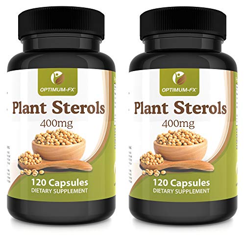 Pflanzensterole 400mg Kapseln Hochdosiertes Ergänzungsmittel u0096 KEINE Tabletten oder Pulver u0096 Trägt zu einem normalen Blut-Cholesterinspiegel bei 120 Vegane Kapseln Vorrat für 2 Monate