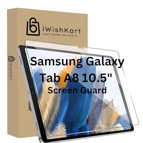 Image of HiS compatible with Samsung Galaxy Tab A8 (2022) Tempered Glass Screen Protector Guard Full Screen Coverage Edge to Edge with Easy Installation kit | Anti-Scratch & Smudge Proof | 10.5 Inch