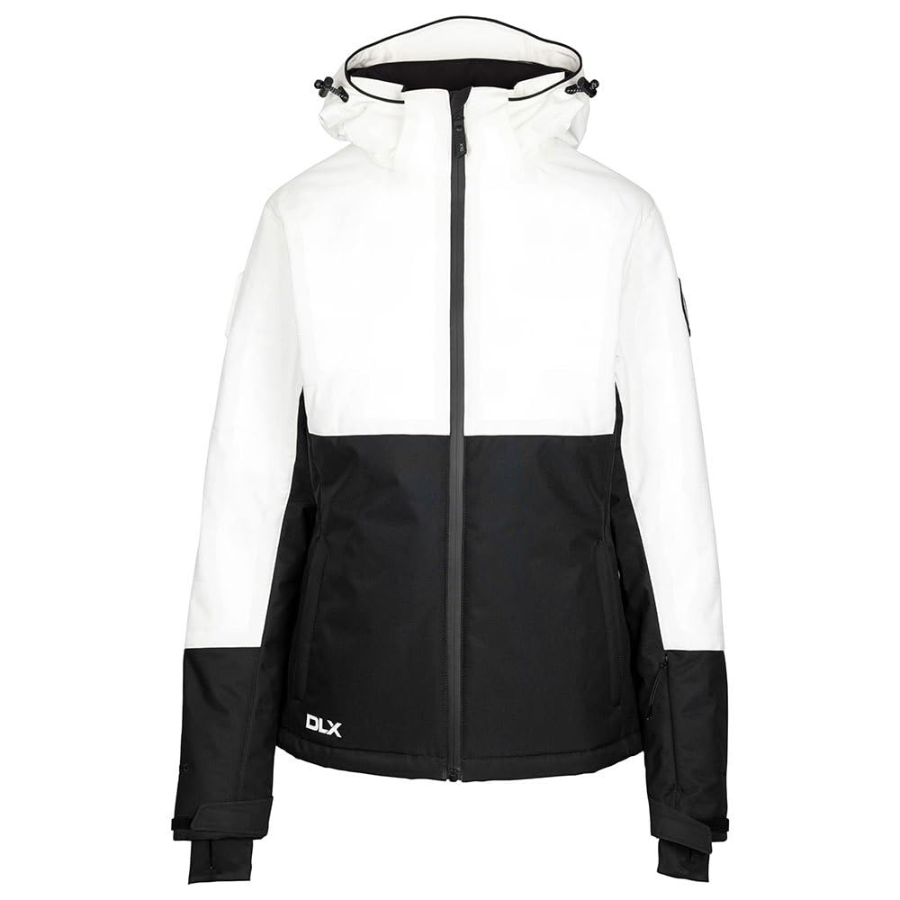 DLX Jaclyn - Chaqueta de esquí para mujer, impermeable, para invierno, esquí, caminata, exterior, con capucha, resistente al viento, a prueba de nieve, para esquí