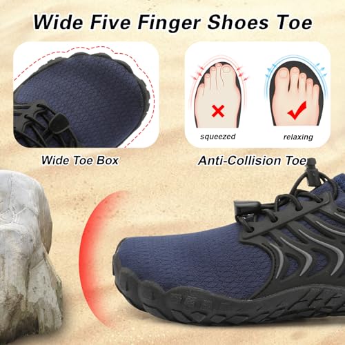 BARERUN Kids Water Shoes Boys Girls Barefoot Aqua Socks Quick Dry Breathable Sports Aqua Athletic Sneakers Wide Toe Adjustable Lightweight Beach Swim Pool Shoes3