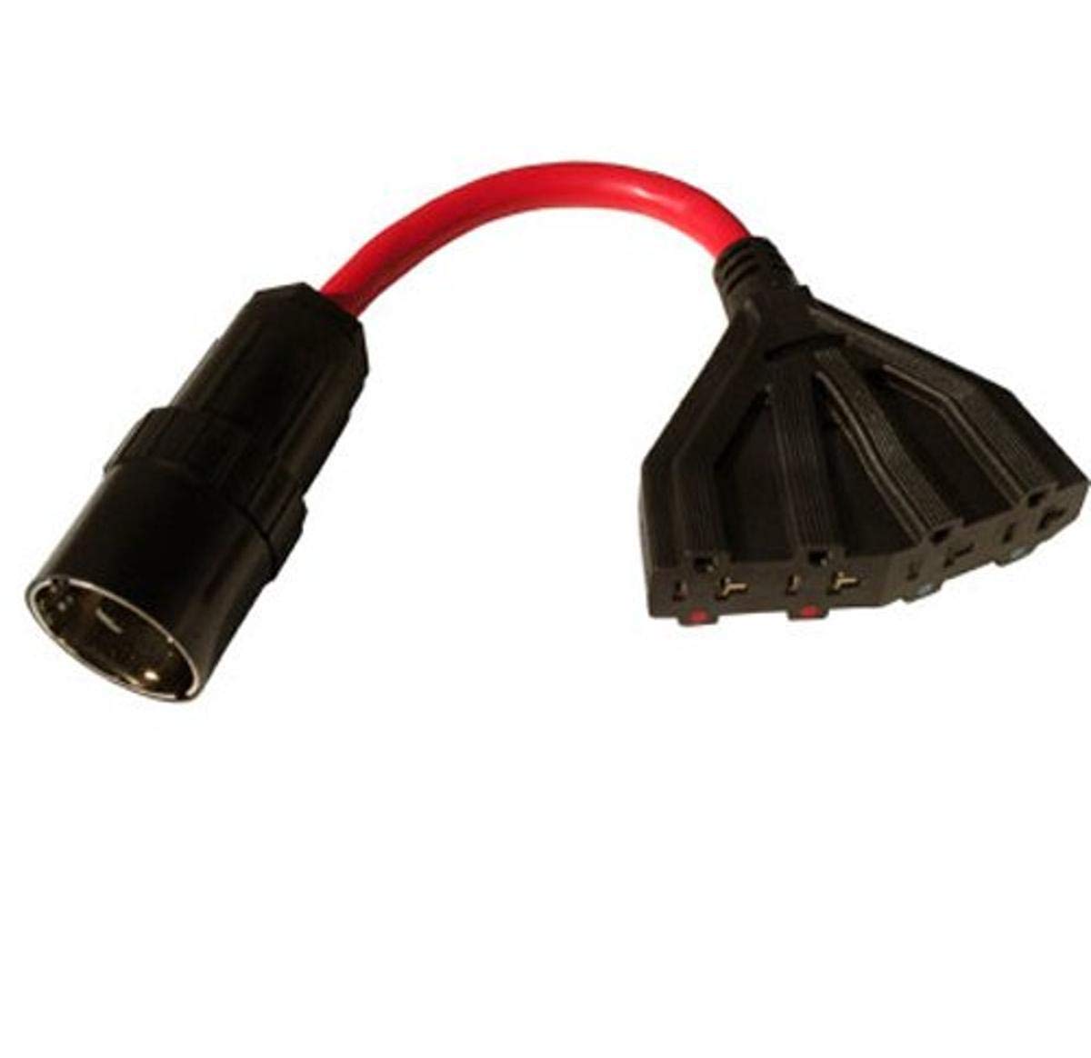 Conntek 1.5-Feet Generator / Temp Power Adapter, 50-Amp 125/250-Volt Locking Plug to (4) U.S Connector