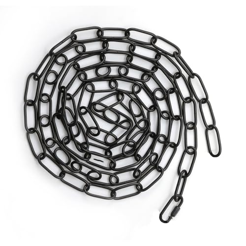 Image of 3 Pack 5 Feet Black Color Chandelier Chain, Heavy Duty Light Fixture Chain for Hanging Pendant Lamp Ceiling Light