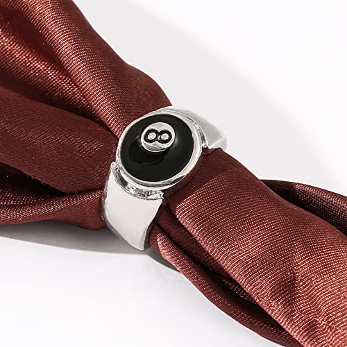 Resizable Billiard 8 Ball Ring - Hip Hop Billiard Pool Black Number 8 Rings for Men Cute Gifts for Boyfriend Pool Player Billiards Lover4
