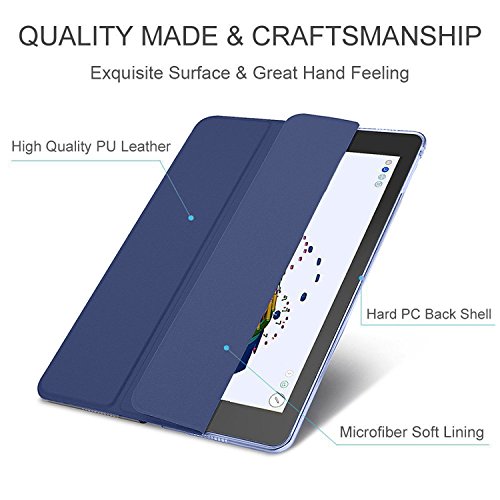 Image of DuraSafe Cases iPad 9.7 Inch 2013 Air 1 Generation [ Air 1st ] MD785LL /B MD788LL /B MD786LL /B MD789LL /B MD787LL /B Protective PC Dual Angle Stand Cover - Navy Blue