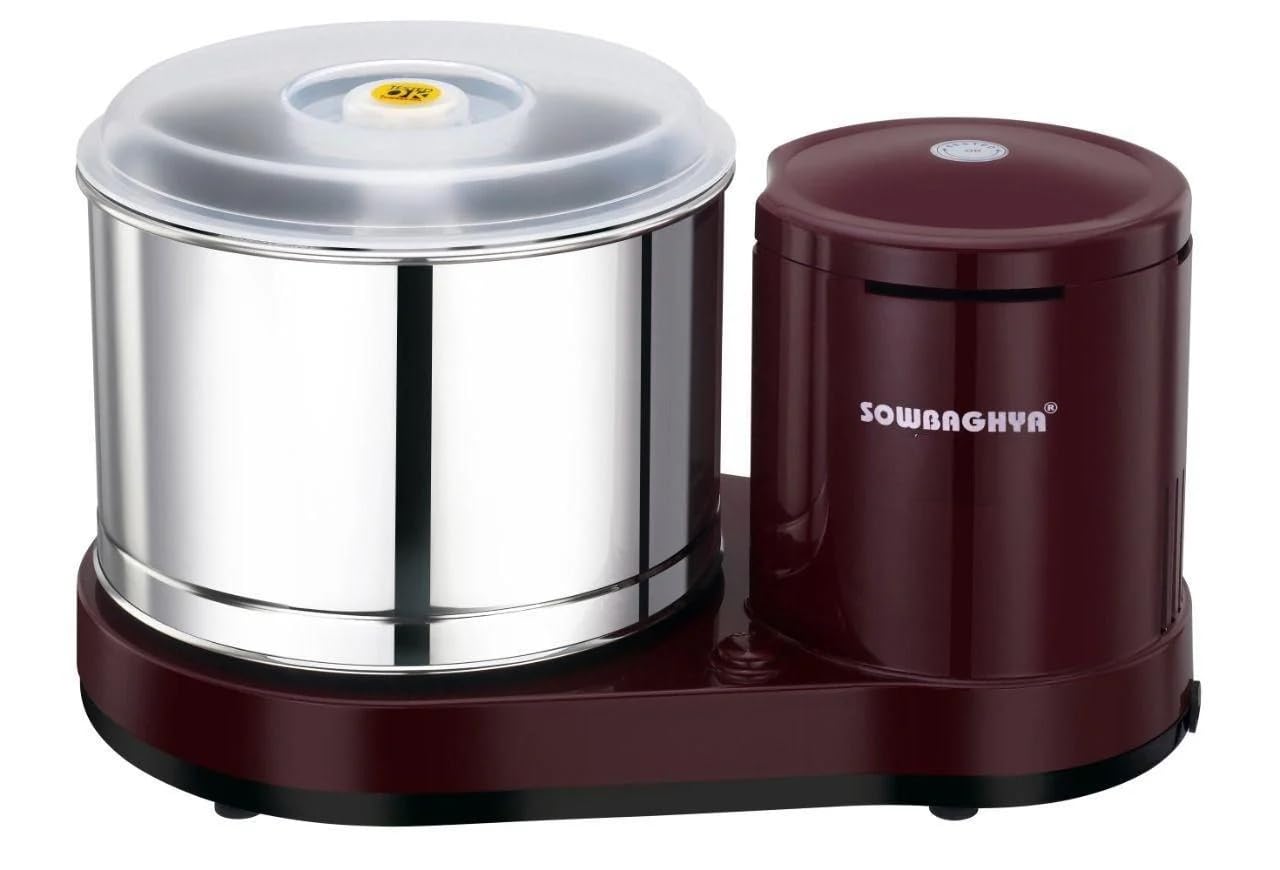Sowbaghya 3 Lit Jumbo Wet Grinder (Maroon)-image-11
