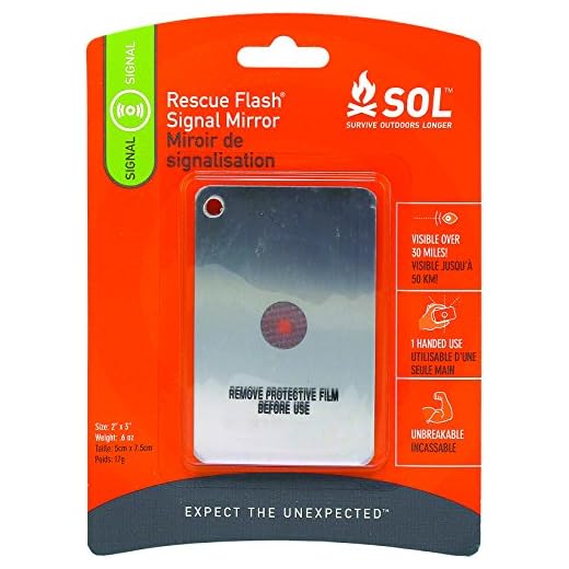 S.O.L. Survive Outdoors Longer Miroir de sauvetage