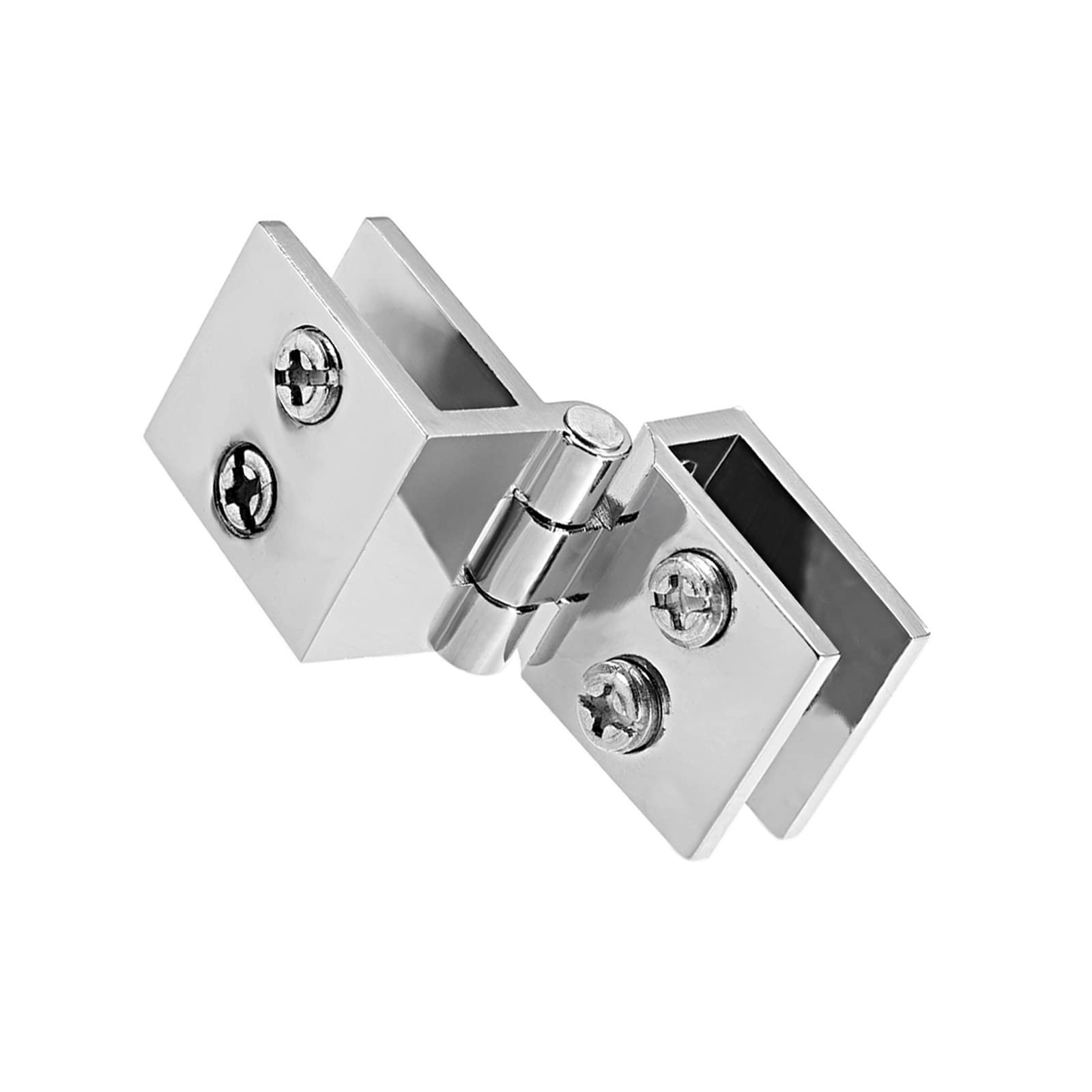 4 Cerniere Per Vetro Spessore 5-8mm | In Lega Di Zinco | Per Armadietti, Porte E Display